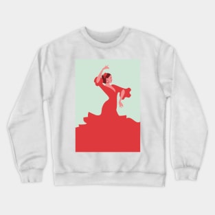 Beautiful Spanish flamenco dancer Crewneck Sweatshirt